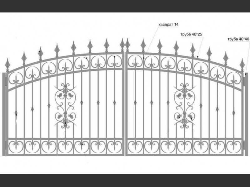 Кованые ворота чертежи