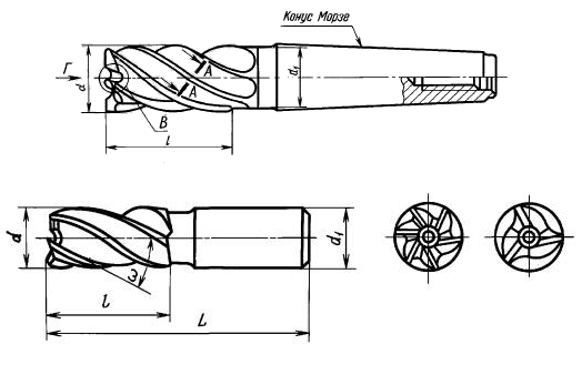 Фреза коническая чертеж