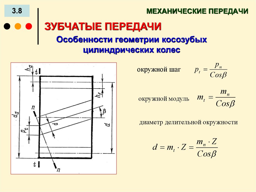 Как вычислить модуль шестерни