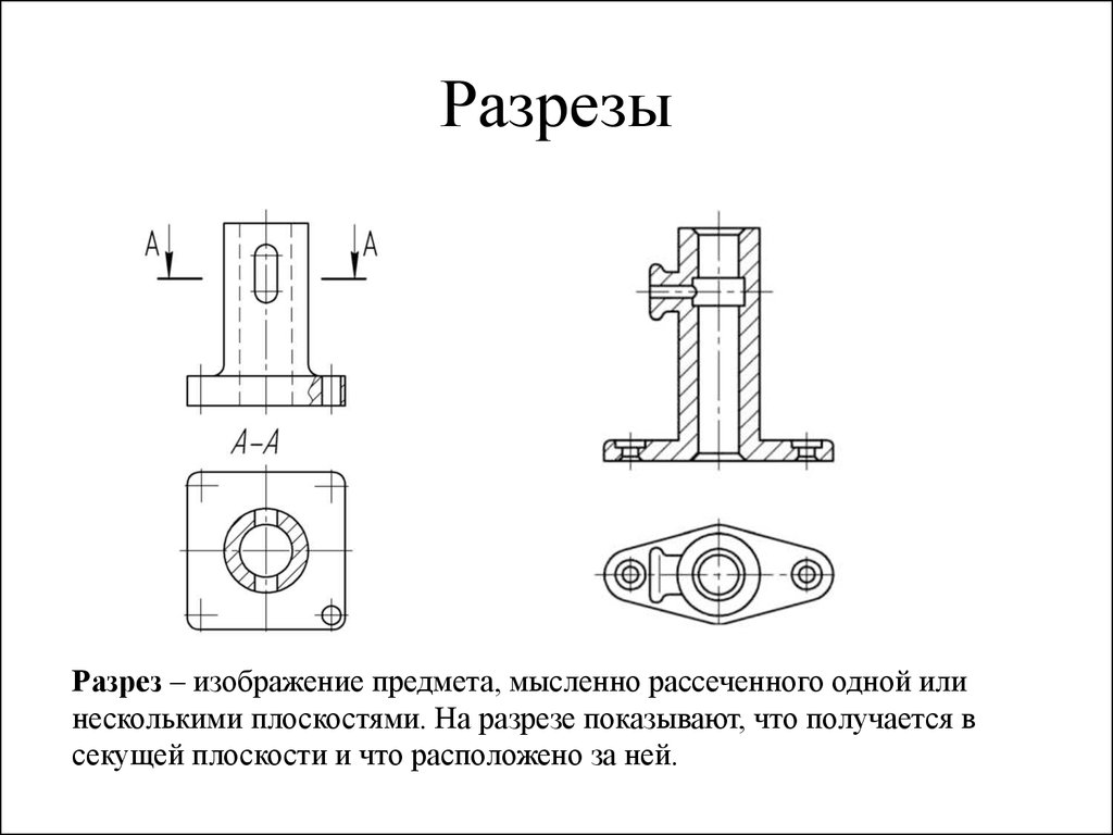 Как обозначить вырез на чертеже