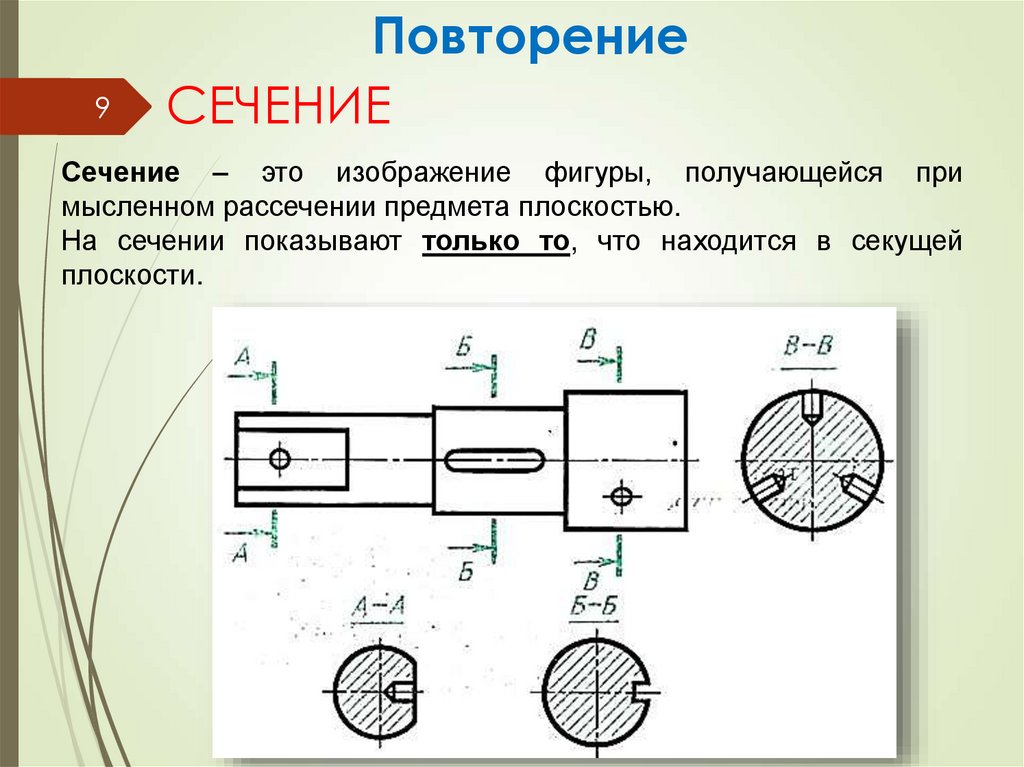 Как правильно обозначить разрез на чертеже