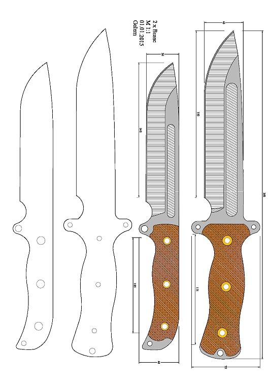 Чертежи ножей в натуральную величину