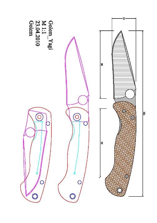 Нож складной своими руками чертежи с размерами