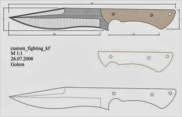 Чертежи охотничьих ножей в натуральную величину а4