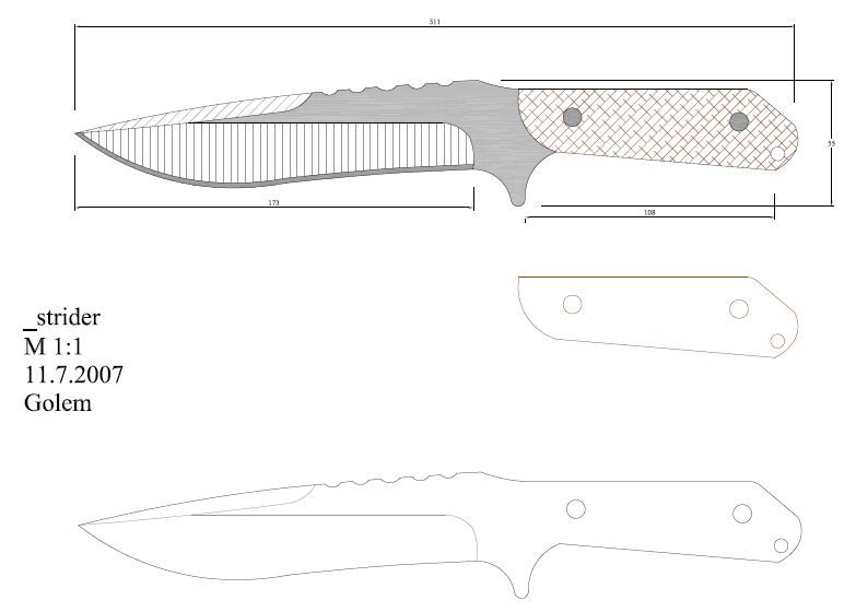 Эскизы ножей для самостоятельного изготовления
