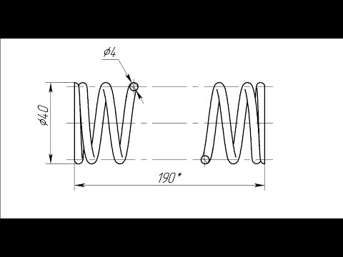 Создание модели и чертежа пружины сжатия типа 2 в системе autodesk inventor