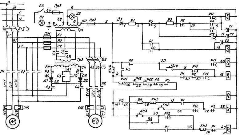 2с132 сверлильный станок схема электрическая