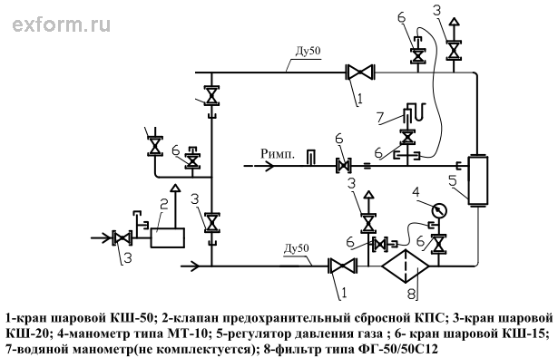 Регулятор давления обозначение на схеме