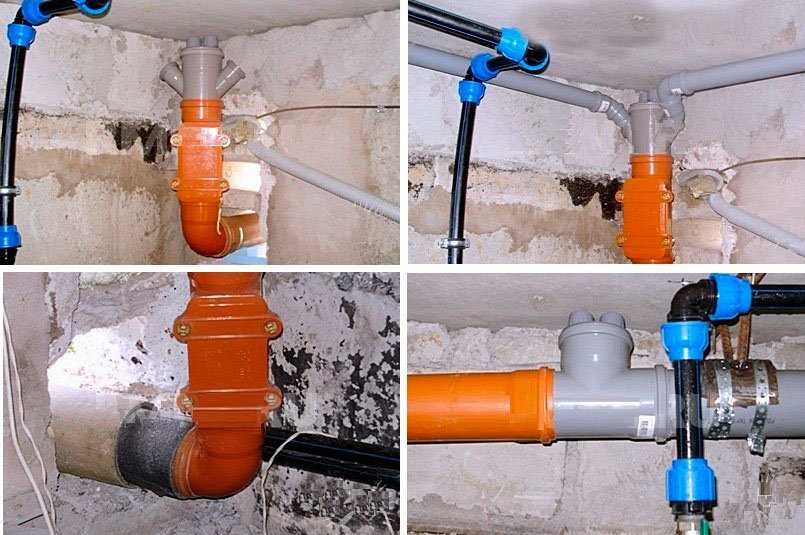 Монтаж сливной трубы: Монтаж канализационных труб своими руками .