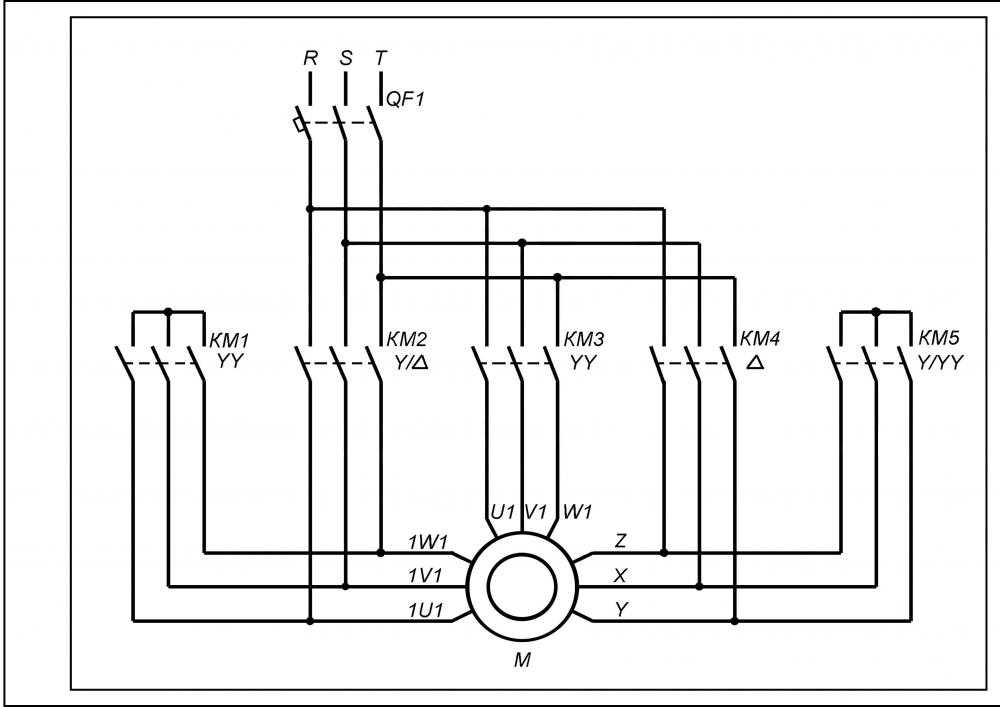 Двухскоростные асинхронные электродвигатели схема подключения