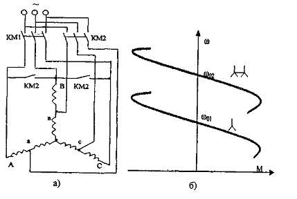 Двухскоростные асинхронные электродвигатели схема подключения