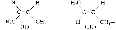 В зависимости от условий полимеризации и природы катализатора получают Б. к., различающиеся содержанием в их макромолекулах звеньев конфигурации 1, 4 (как цис-, так и транс-структуры) и звеньев конфигурации 1, 2.