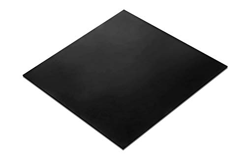 Rubber Sheet, Heavy Duty, High Grade 60A, Neoprene Black, 12x12-Inch by 1/16" (+/- 5%) for Plumbing, Gaskets DIY Material, Supports, Leveling, Sealing, Bumpers, Protection, Abrasion, Flooring