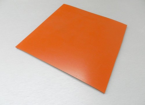 1/4" SILICONE RUBBER SHEET HIGH TEMP SOLID RED/ORANGE COMMERCIAL GRADE 8"x8" SQ (E12)