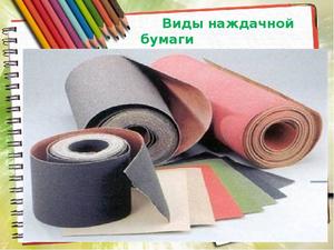 Виды наждачной бумаги