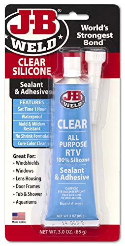 J-B Weld Clear RTV Silicone - Best Silicone for Glass