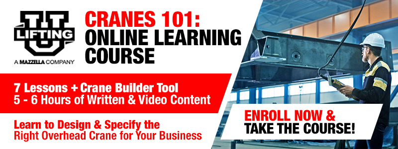 Enroll in Cranes 101 - designed for overhead crane buyers!