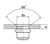 Установка резьбовой рифленой заклёпки диаметр М3, М4, М5, М6, М8, М10