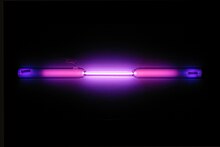 Пузырек, содержащий фиолетовый светящийся газ