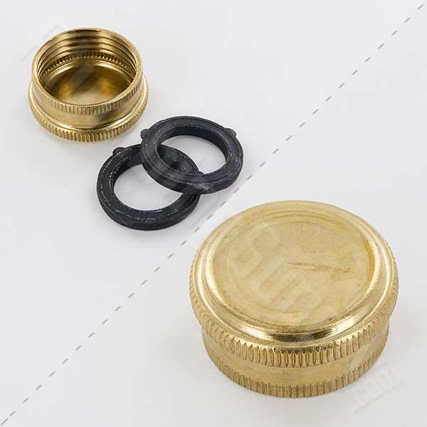 3/4in FGHT brass hose cap