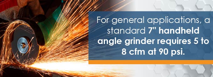 pressure for angle grinding