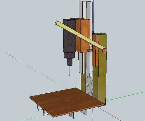 Сверлильный станок из дрели своими руками из дерева чертежи с размерами