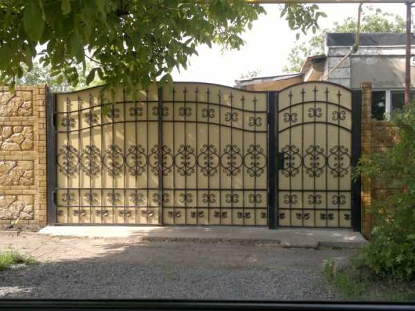 Ворота и калитки для частного дома фото с ковкой